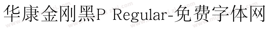 华康金刚黑P Regular字体转换